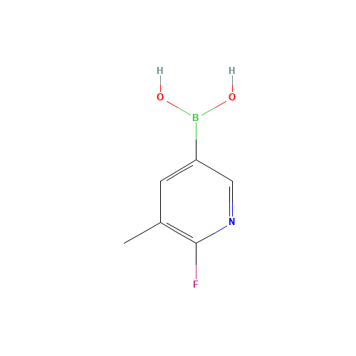 2-FLUORO-3-METHYLPYRIDINE-5-BORONIC ACID (CAS: 904326-92-7) - Chemical Structure and Molecular Formula 