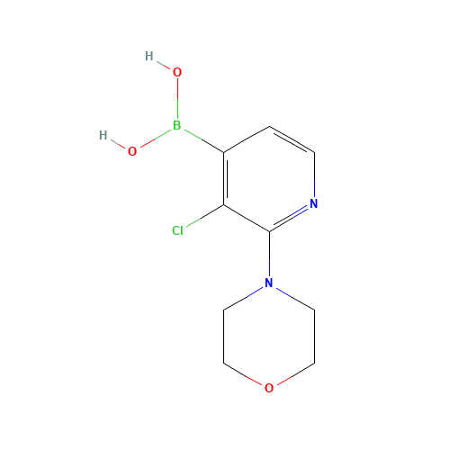 3-chloro-2-morpholino-4-pyridineboronic acid (CAS: 957061-04-0) - Chemical Structure and Molecular Formula 