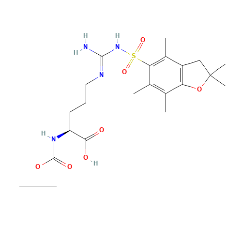 BOC-ARG(PBF)-OH (CAS: 200124-22-7) - Chemical Structure and Molecular Formula 