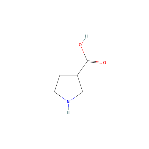 3-Pyrrolidinecarboxylic acid (CAS: 59378-87-9) - Chemical Structure and Molecular Formula 