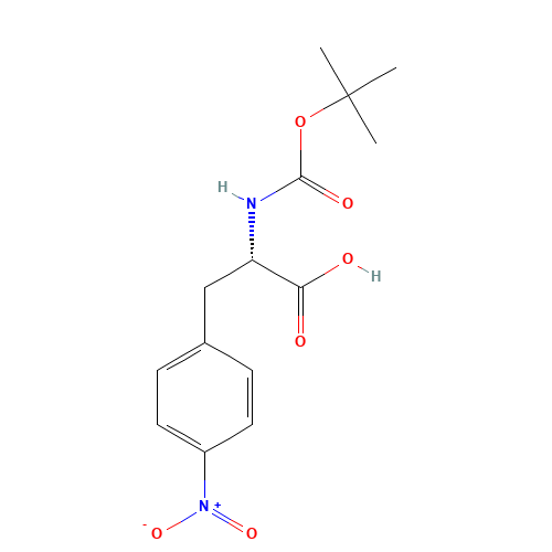 BOC-L-4-Nitrophe (CAS: 33305-77-0) - Chemical Structure and Molecular Formula 