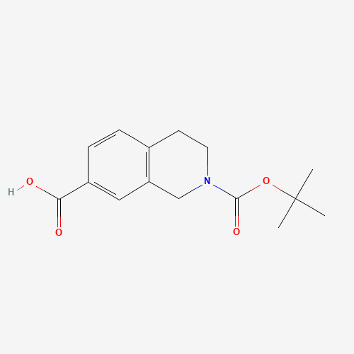 2-(TERT-BUTOXYCARBONYL)-1,2,3,4-TETRAHYDROISOQUINOLINE-7-CARBOXYLIC ACID (CAS: 149353-95-7) - Chemical Structure and Molecular Formula 