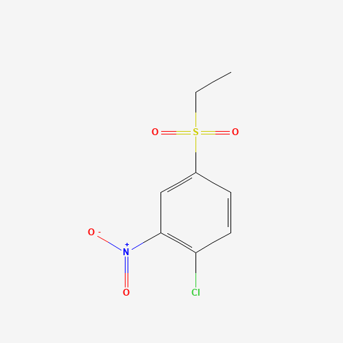 1-Chloro-4-(ethylsulfonyl)-2-nitrobenzene (CAS: 74159-80-1) - Chemical Structure and Molecular Formula 