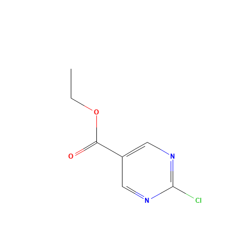 ETHYL 2-CHLOROPYRIMIDINE-5-CARBOXYLATE (CAS: 89793-12-4) - Chemical Structure and Molecular Formula 