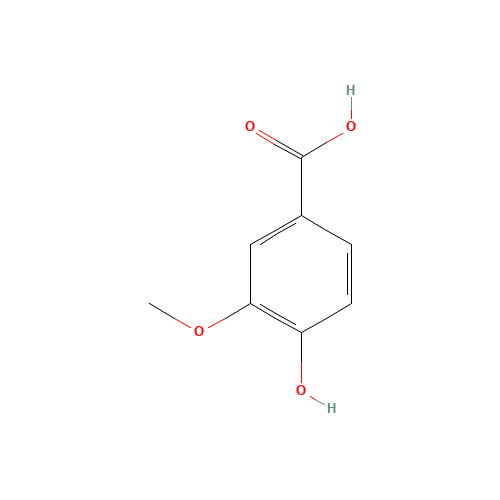 Vanillic acid (CAS: 121-34-6) - Chemical Structure and Molecular Formula 