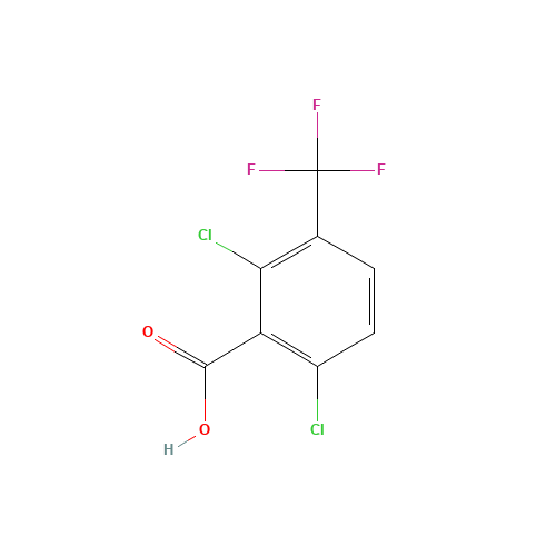 2,6-Dichloro-3-(trifluoromethyl)-benzoic acid (CAS: 25922-41-2) - Chemical Structure and Molecular Formula 