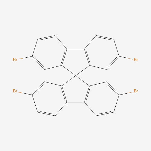 2,2',7,7'-Tetrabromo-9,9'-spirobifluorene (CAS: 128055-74-3) - Chemical Structure and Molecular Formula 