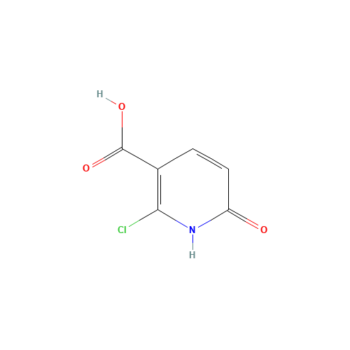 2-Chloro-6-hydroxynicotinic acid (CAS: 38025-90-0) - Chemical Structure and Molecular Formula 