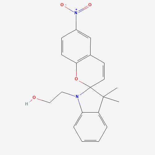 3',3'-Dimethyl-6-nitro-spiro[2H-1-benzopyran-2,2'-indoline]-1'-ethanol (CAS: 16111-07-2) - Chemical Structure and Molecular Formula 