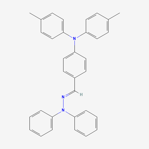 4-Bis(4-methylphenyl)aminobenzaldehyde-1,1-diphenyl-hydrazone (CAS: 83992-95-4) - Chemical Structure and Molecular Formula 