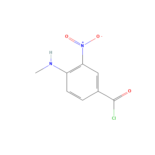 C3-NITRO-4-METHYLAMINO-BENZOYLCHLORIDE (CAS: 82357-48-0) - Chemical Structure and Molecular Formula 