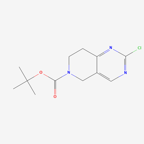 tert-butyl 2-chloro-7,8-dihydropyrido[4,3-d]pyrimidine-6(5H)-carboxylate (CAS: 1092352-55-0) - Chemical Structure and Molecular Formula 