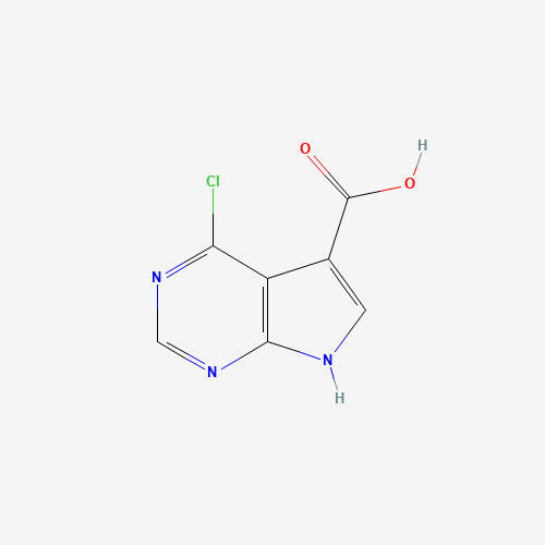 4-chloro-7H-pyrrolo[2,3-d]pyrimidine-5-carboxylic acid (CAS: 186519-92-6) - Chemical Structure and Molecular Formula 