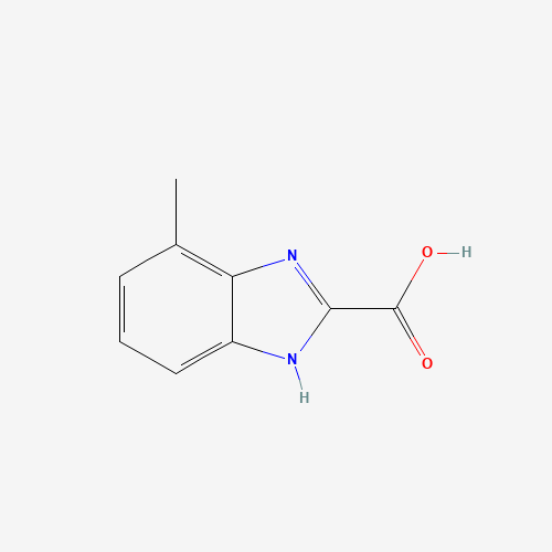 1H-Benzimidazole-2-carboxylicacid,4-methyl-(9CI) chemical structure 1H-Benzimidazole-2-carboxylicacid,4-methyl-(9CI) (CAS: 673487-32-6) - Chemical Structure and Molecular Formula