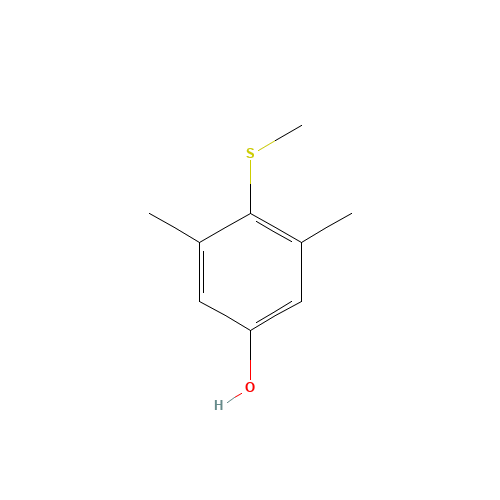 4-(Methylthio)-3,5-xylenol (CAS: 7379-51-3) - Chemical Structure and Molecular Formula 