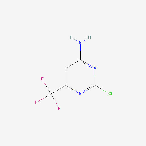 2-Chloro-6-(trifluoromethyl)pyrimidin-4-amine (CAS: 85730-36-5) - Chemical Structure and Molecular Formula 