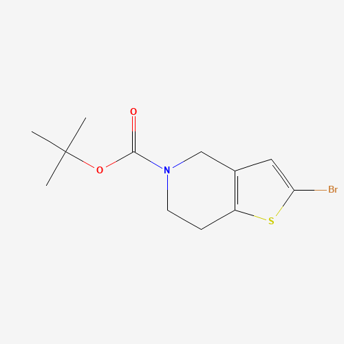 TERT-BUTYL 2-BROMO-6,7-DIHYDROTHIENO[3,2-C]PYRIDINE-5(4H)CARBOXYLATE (CAS: 949922-62-7) - Chemical Structure and Molecular Formula 