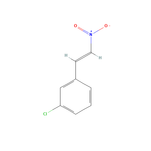 TRANS-3-CHLORO-BETA-NITROSTYRENE (CAS: 37888-03-2) - Chemical Structure and Molecular Formula 