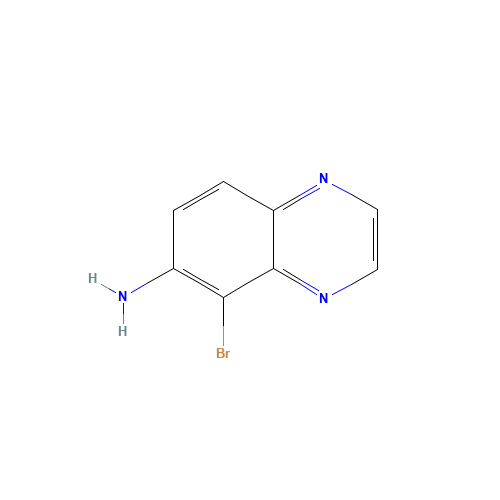 5-Bromoquinoxalin-6-amine (CAS: 50358-63-9) - Chemical Structure and Molecular Formula 