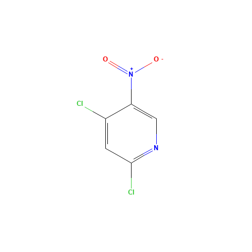 2,4-DICHLORO-5-NITROPYRIDINE (CAS: 4487-56-3) - Chemical Structure and Molecular Formula 