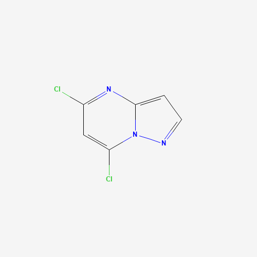 5,7-DICHLOROPYRAZOLO[1,5-A]PYRIMIDINE (CAS: 57489-77-7) - Chemical Structure and Molecular Formula 
