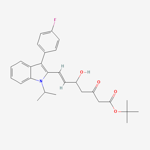 tert-Butyl (E)-7-[3-(4-fluorophenyl)-1-(1-methylethyl)-1H-indol-2-yl]-5-hydroxy-3-oxo-6-heptenoate (CAS: 194934-95-7) - Related Chemical Product