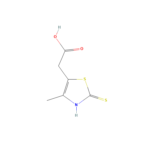 2-Mercapto-4-methyl-5-thiazoleacetic acid (CAS: 34272-64-5) - Chemical Structure and Molecular Formula 