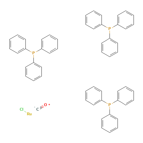 Carbonylchlorohydrotris(triphenylphosphine)ruthenium (CAS: 16971-33-8) - Chemical Structure and Molecular Formula 