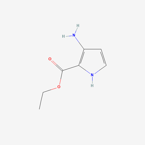 1H-Pyrrole-2-carboxylic acid,3-amino-,ethyl ester (CAS: 252932-48-2) - Chemical Structure and Molecular Formula 