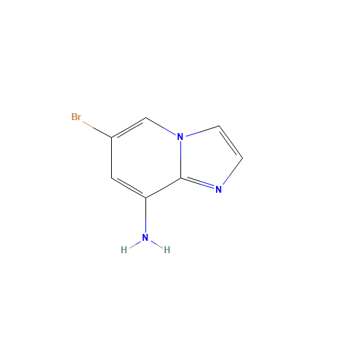 6-BROMO-IMIDAZO[1,2-A]PYRIDIN-8-AMINE (CAS: 676371-00-9) - Chemical Structure and Molecular Formula 