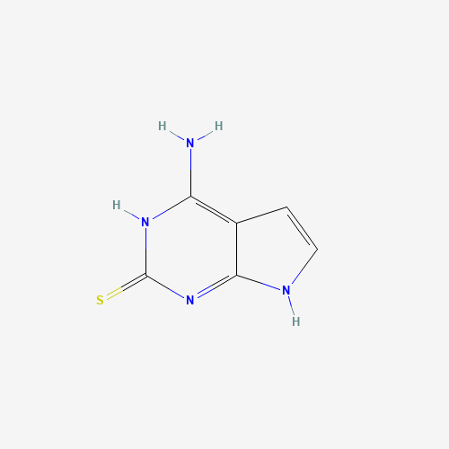 4-Amino-7H-pyrrolo[2,3-d]pyrimidine-2-thiol (CAS: 98198-24-4) - Chemical Structure and Molecular Formula 