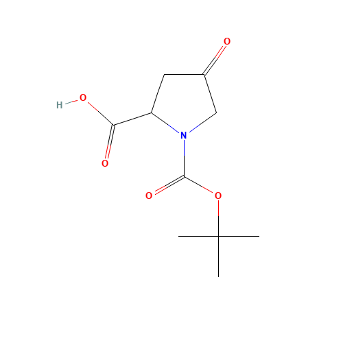 1-(TERT-BUTOXYCARBONYL)-4-OXOPYRROLIDINE-2-CARBOXYLIC ACID (CAS: 876317-19-0) - Chemical Structure and Molecular Formula 