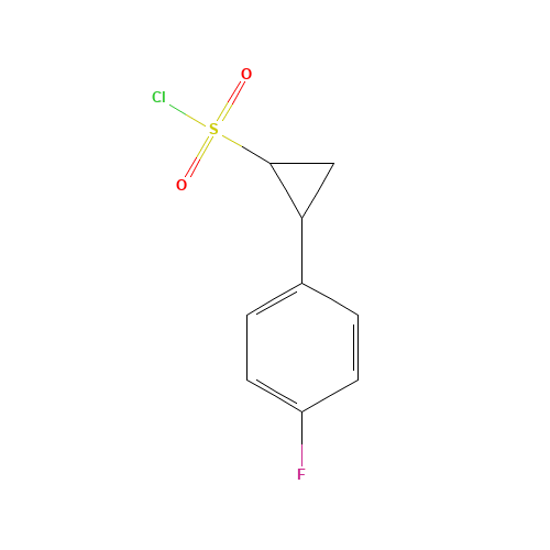 2-(4-Fluorophenyl)cyclopropane-1-sulfonyl chloride (CAS: 927636-15-5) - Chemical Structure and Molecular Formula 