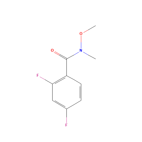 2,4-DIFLUORO-N-METHOXY-N-METHYLBENZAMIDE (CAS: 198967-25-8) - Chemical Structure and Molecular Formula 