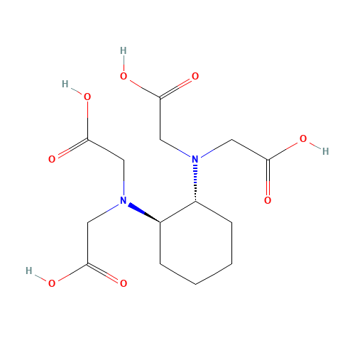 1,2-Cyclohexylenedinitrilotetraacetic ac... (CAS: 13291-61-7) - Chemical Structure and Molecular Formula 