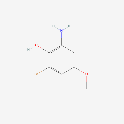 2-Amino-6-bromo-4-methoxyphenol (CAS: 206872-01-7) - Chemical Structure and Molecular Formula 