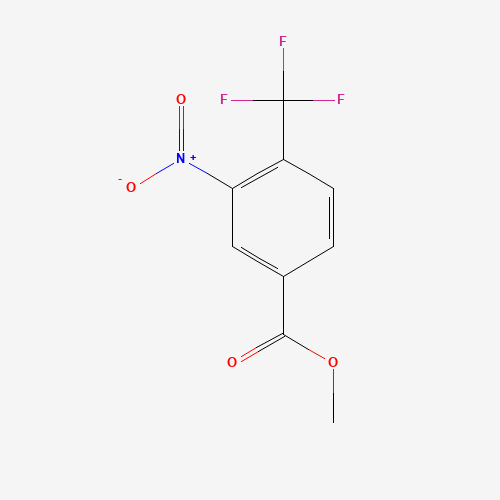 Methyl 3-nitro-4-trifluoromethylbenzoate (CAS: 126541-81-9) - Chemical Structure and Molecular Formula 