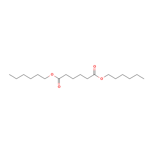 Hexanedioic acid dihexyl ester (CAS: 110-33-8) - Chemical Structure and Molecular Formula 