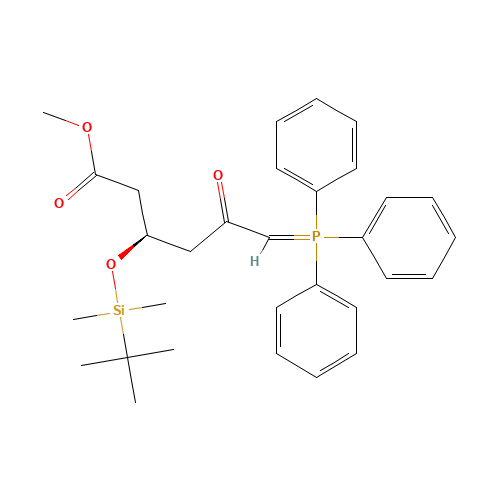 Methyl (3R)-3-(tert-butyldimethylsilylox... (CAS: 147118-35-2) - Chemical Structure and Molecular Formula 