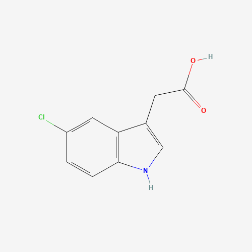 5-CHLOROINDOLE-3-ACETIC ACID (CAS: 1912-45-4) - Chemical Structure and Molecular Formula 