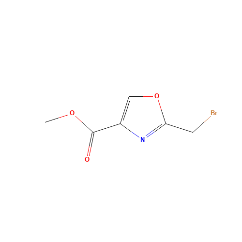 METHYL 2-BROMOMETHYL-4-OXAZOLECARBOXYLAT... (CAS: 175551-77-6) - Chemical Structure and Molecular Formula 