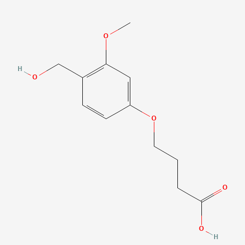 4-(4-HYDROXYMETHYL-3-METHOXYPHENOXY)-BUT... (CAS: 136849-75-7) - Chemical Structure and Molecular Formula 