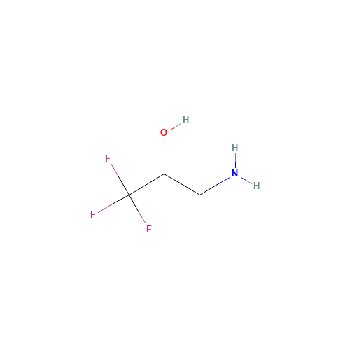 3-AMINO-1,1,1-TRIFLUORO-2-PROPANOL (CAS: 431-38-9) - Chemical Structure and Molecular Formula 