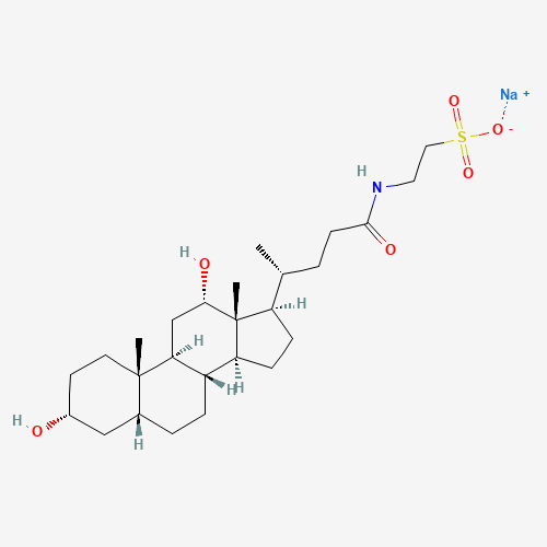 Taurodeoxycholic acid sodium salt (CAS: 1180-95-6) - Chemical Structure and Molecular Formula 