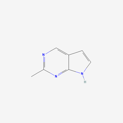 7H-Pyrrolo[2,3-d]pyrimidine,2-methyl- (CAS: 89792-07-4) - Chemical Structure and Molecular Formula 