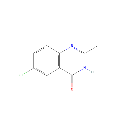 6-chloro-2-methyl-4(1H)-quinazolinone (CAS: 7142-09-8) - Chemical Structure and Molecular Formula 