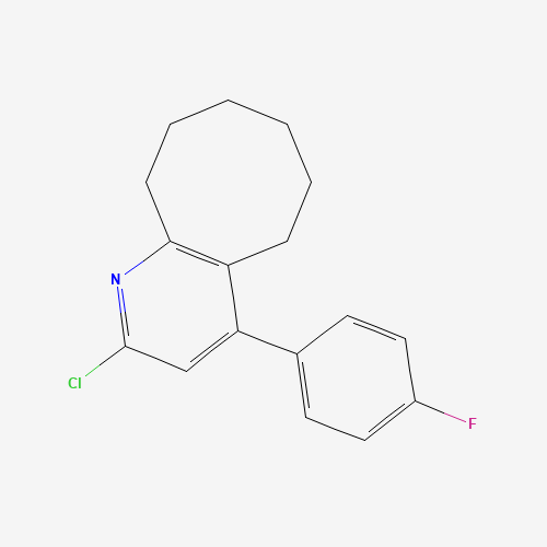 2-Chloro-4-(4-fluorophenyl)-5,6,7,8,9,10... (CAS: 132813-14-0) - Chemical Structure and Molecular Formula 