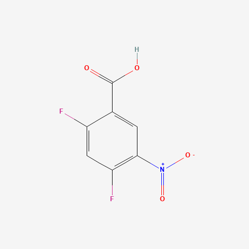2,4-DIFLUORO-5-NITROBENZOIC ACID (CAS: 153775-33-8) - Chemical Structure and Molecular Formula 