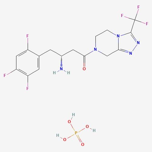 Sitagliptin phosphate (CAS: 654671-78-0) - Chemical Structure and Molecular Formula 