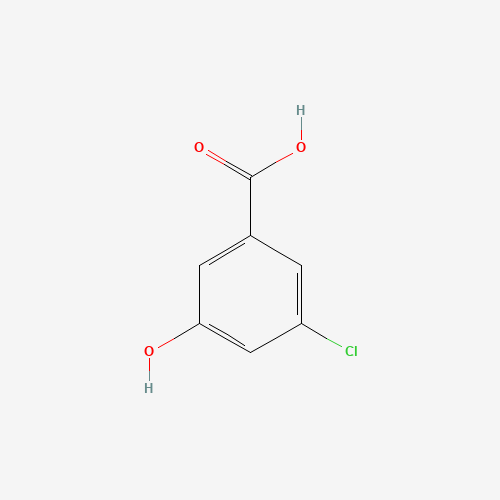 3-CHLORO-5-HYDROXY-BENZOIC ACID (CAS: 53984-36-4) - Chemical Structure and Molecular Formula 